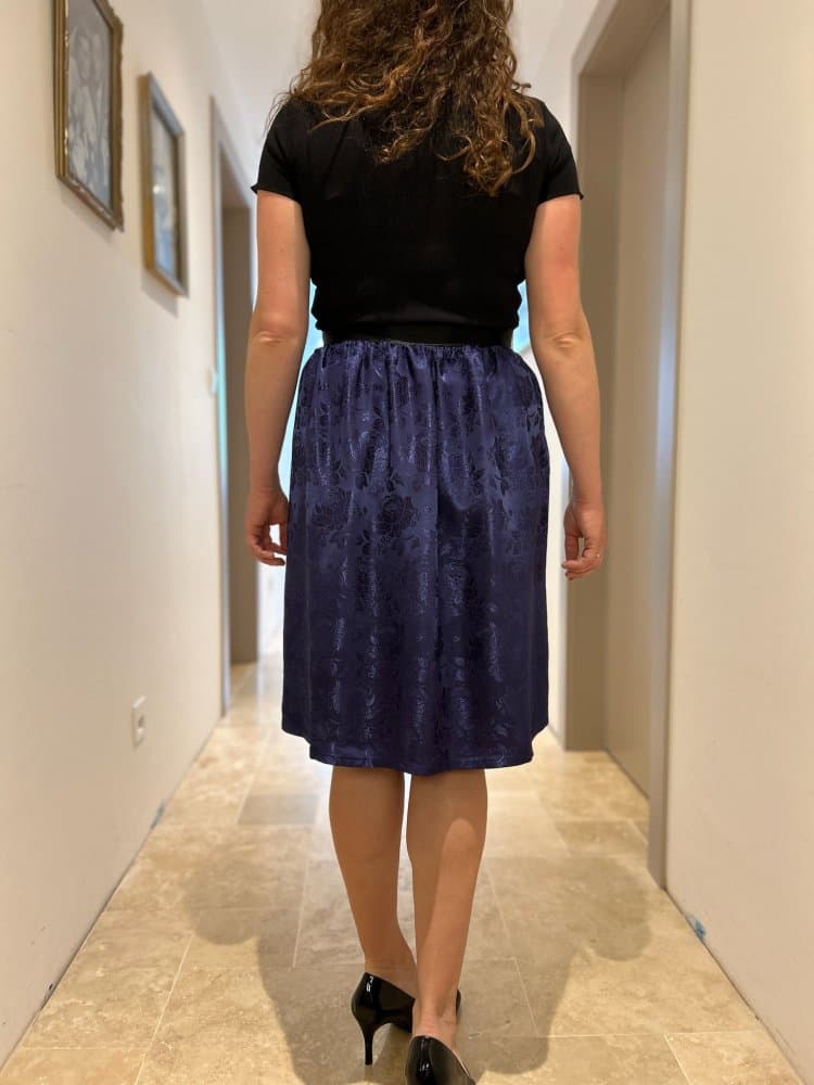 Brokátová sukně Tmavě modrá – foto 2
